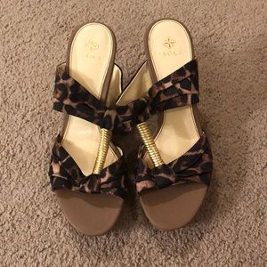 Adorable slide on wedges